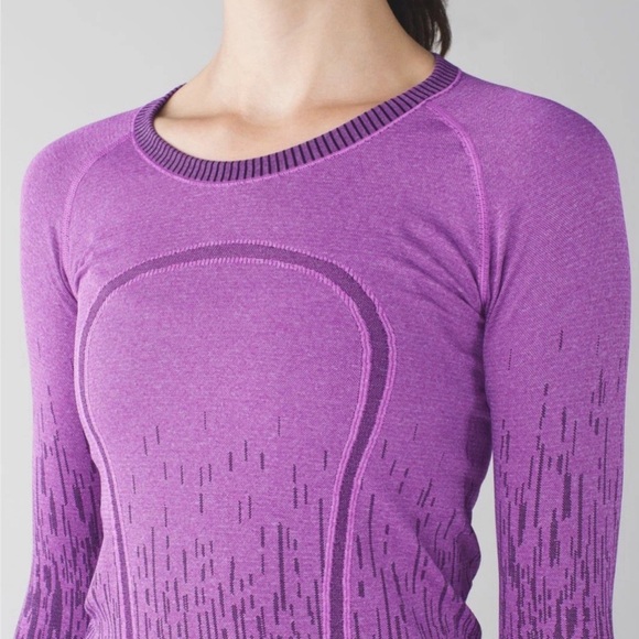 lululemon athletica Tops - Lululemon Run Swiftly Heathered Regal Plum Top
